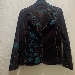 LOVE POLLY BROWN& Turquoise  Color(M) JACKET